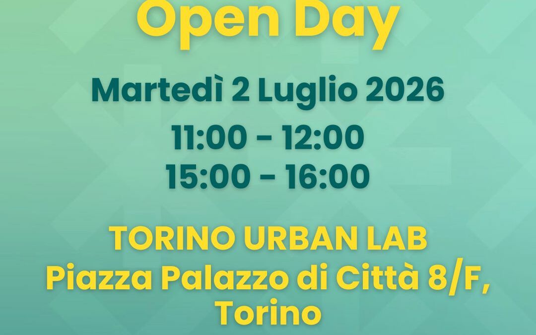 Open Day ITS Academy Turismo Piemonte a Urban Lab Torino